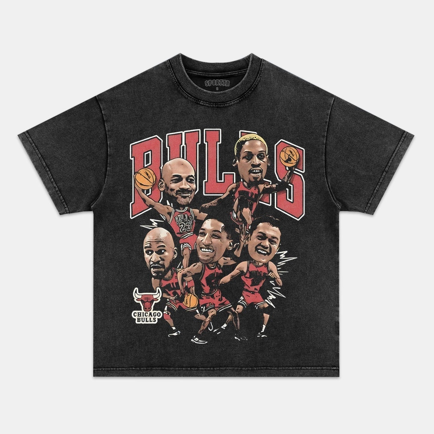 1996 BIG HEAD BULLS TEE Style001