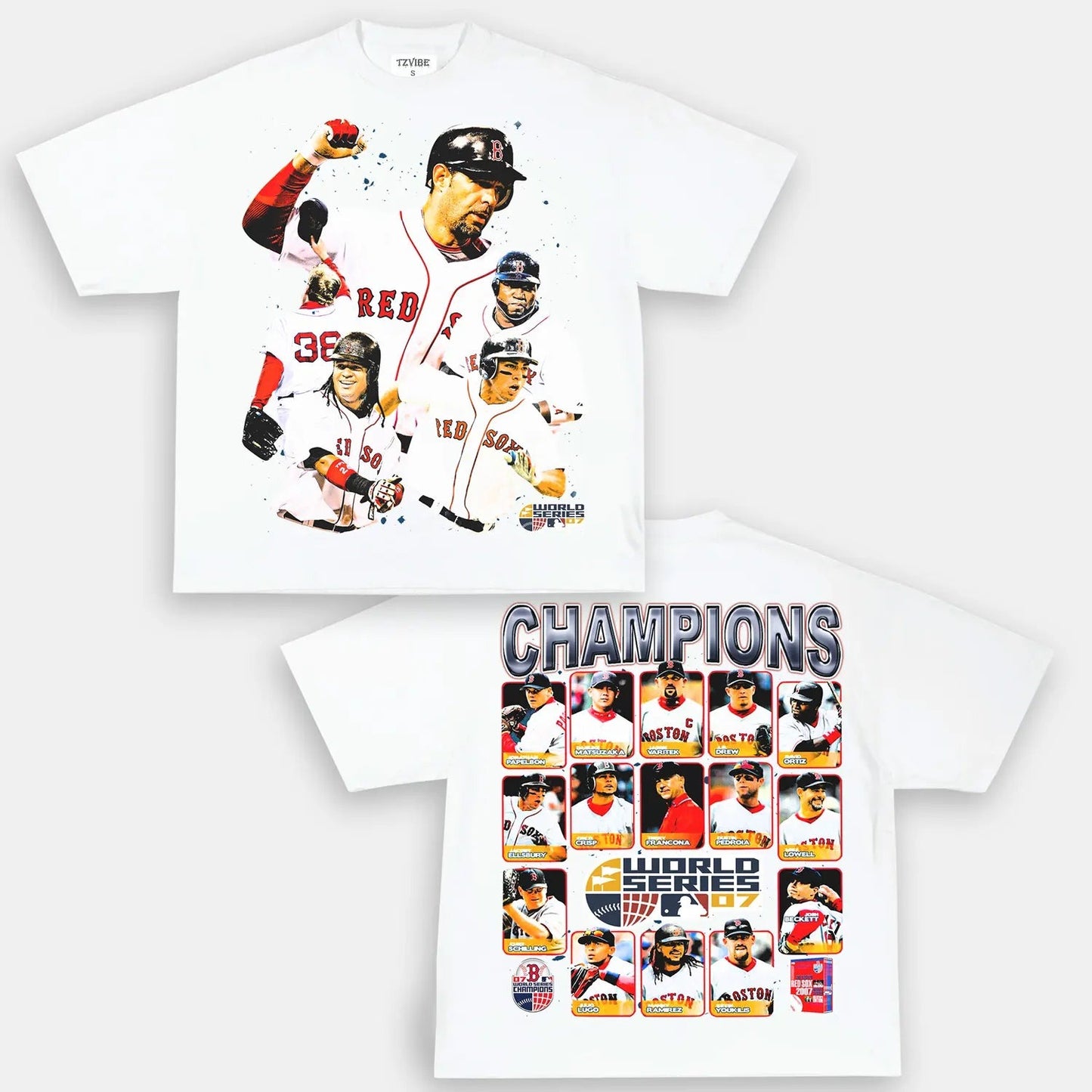 2007 WORLD SERIES CHAMPS RED SOX TEE - DS
