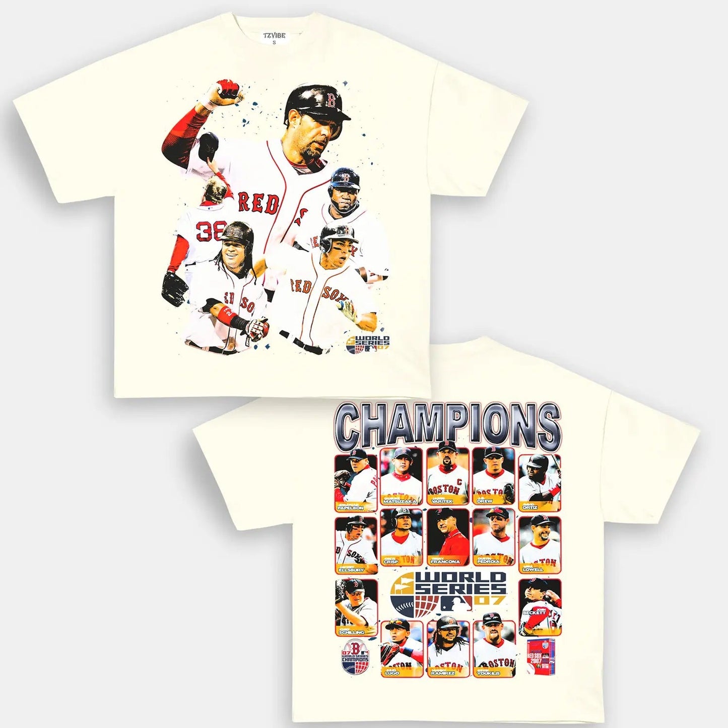 2007 WORLD SERIES CHAMPS RED SOX TEE - DS