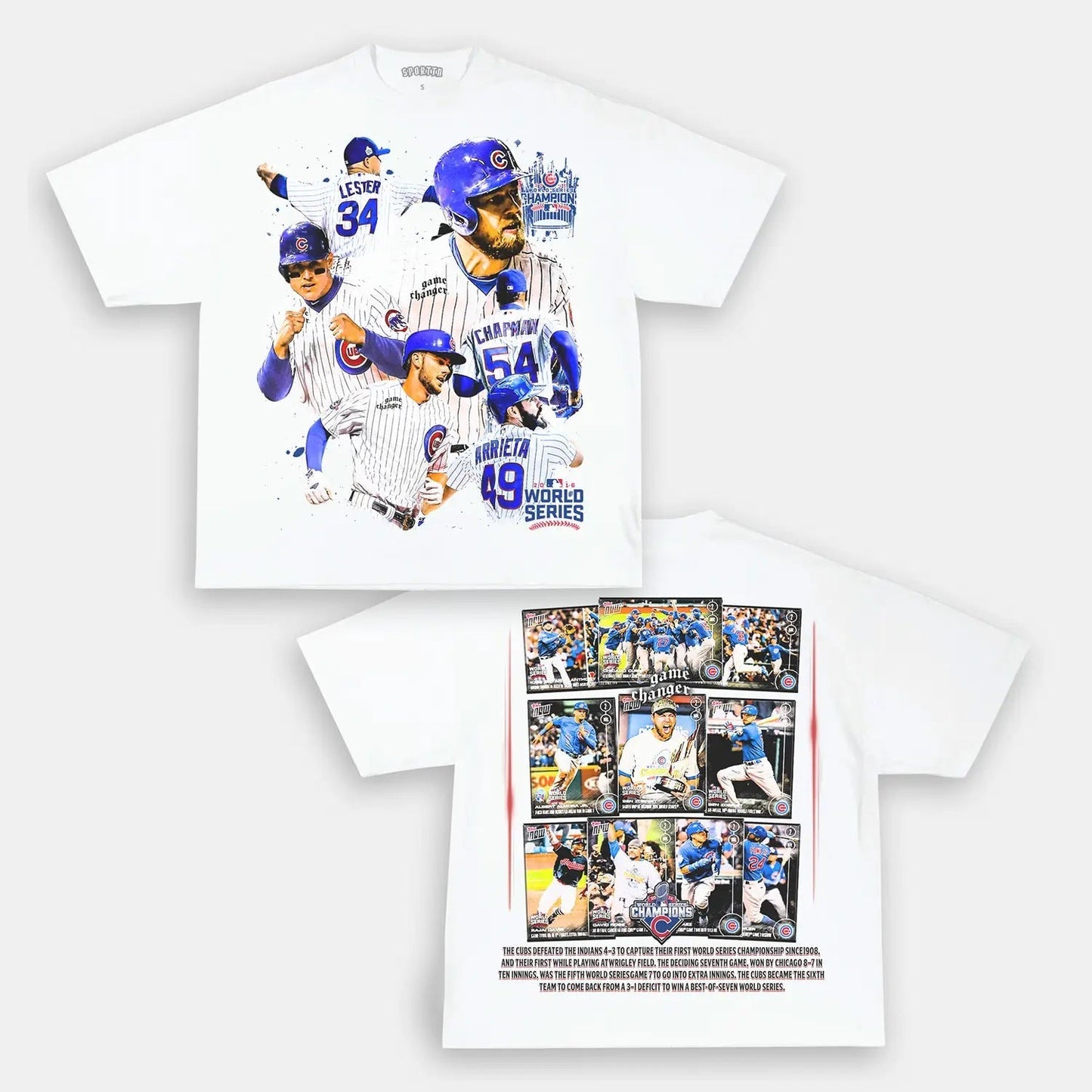 2016 WORLD SERIES CHAMPS - CUBS TEE - DS Style001