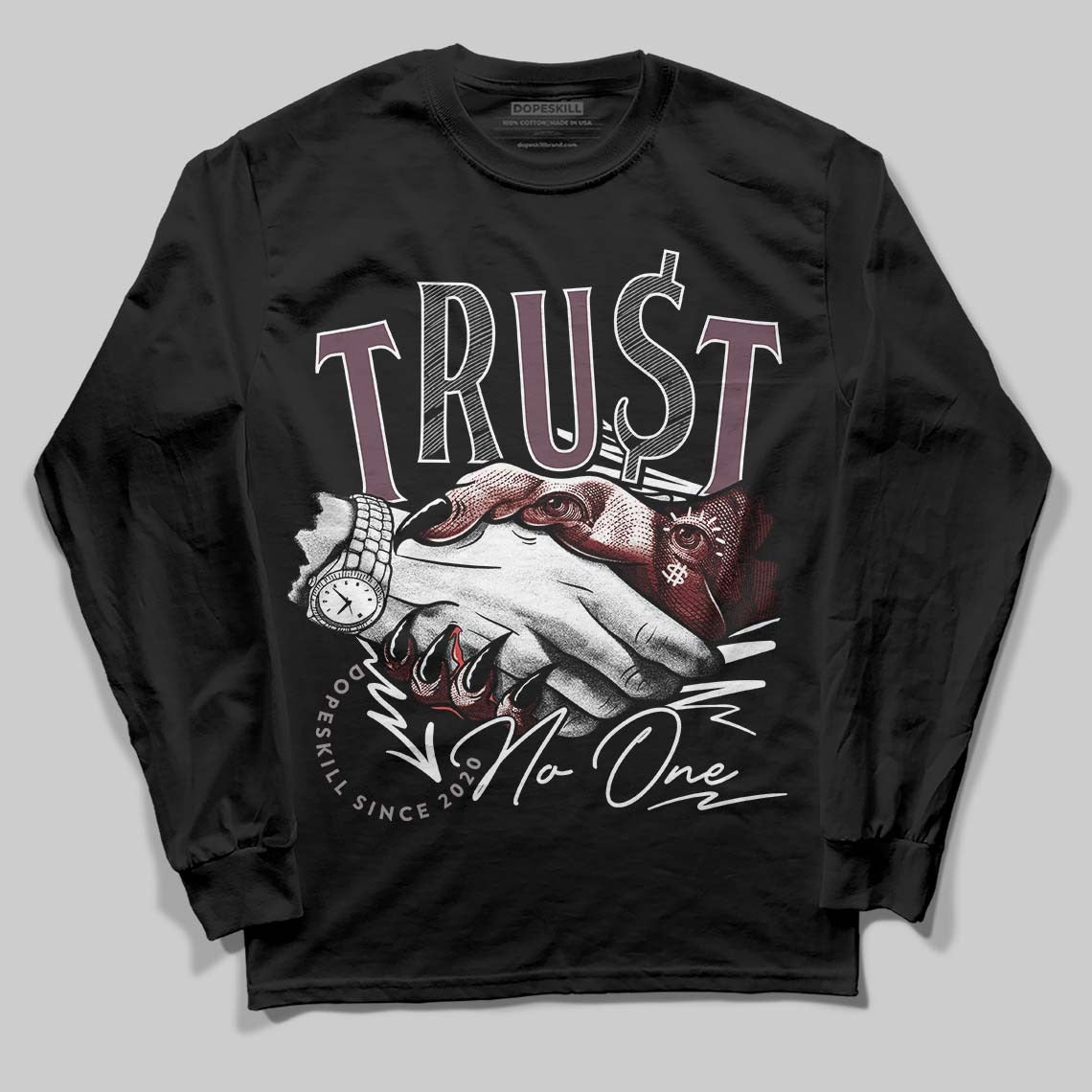 A Ma Maniere x "Violet Ore" 5s DopeSkill Long Sleeve T-Shirt Trust No One Graphic