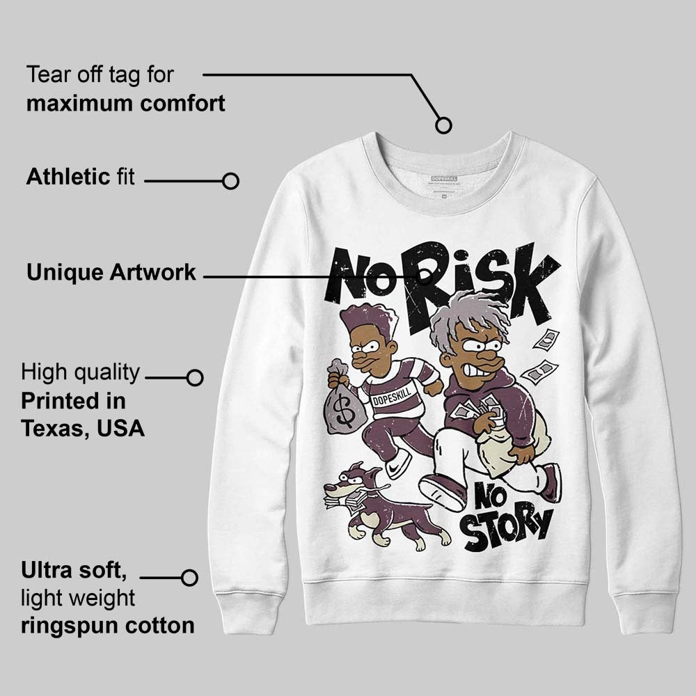 A Ma Maniere x "Violet Ore" 5s DopeSkill Sweatshirt No Risk No Story Graphic