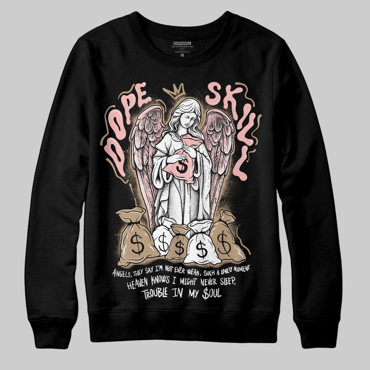 AIR FORCE 1 LINEN DopeSkill Sweatshirt Angels Graphic