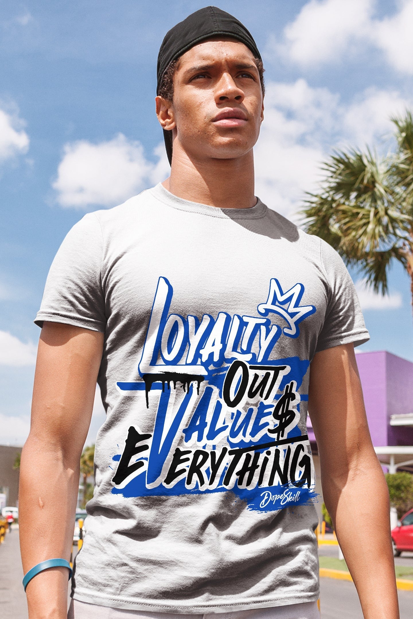 AJ 5 Racer Blue DopeSkill T-Shirt LOVE Graphic
