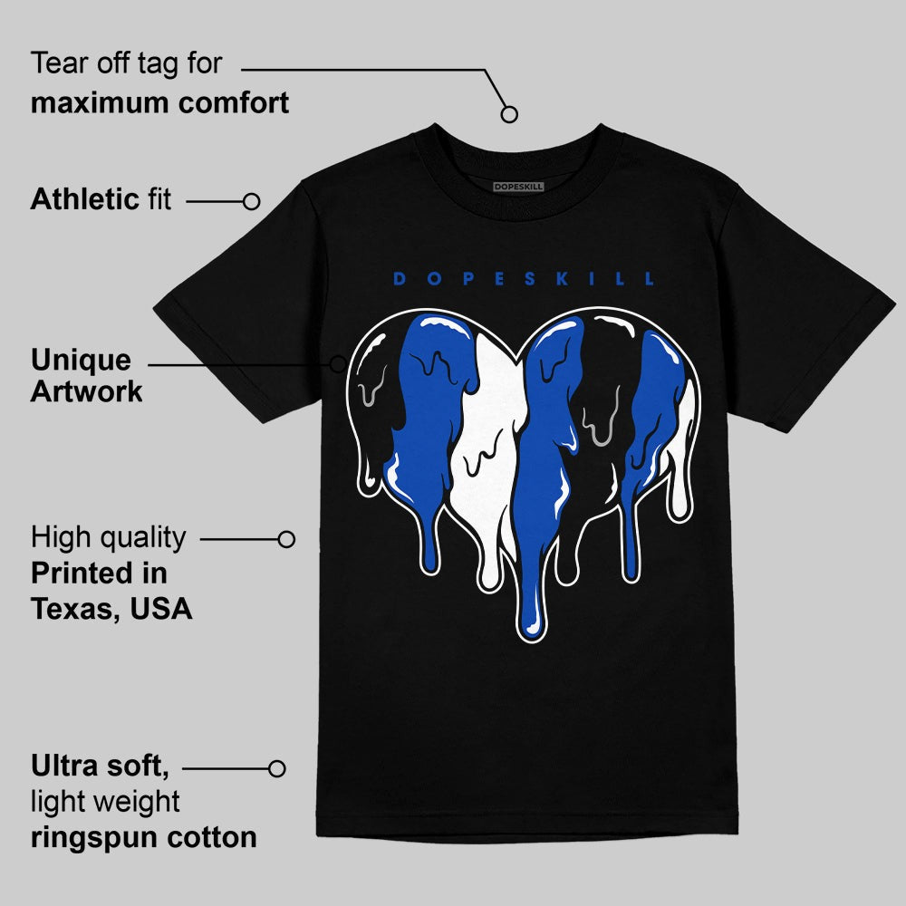 AJ 5 Racer Blue DopeSkill T-Shirt Slime Drip Heart Graphic