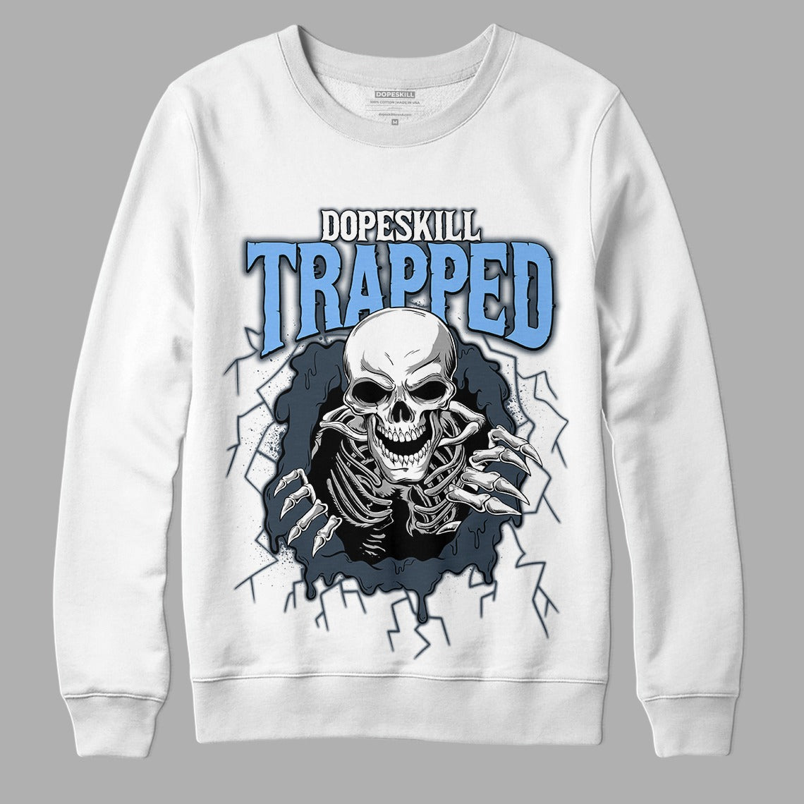 AJ 6 Midnight Navy DopeSkill Sweatshirt Trapped Halloween Graphic