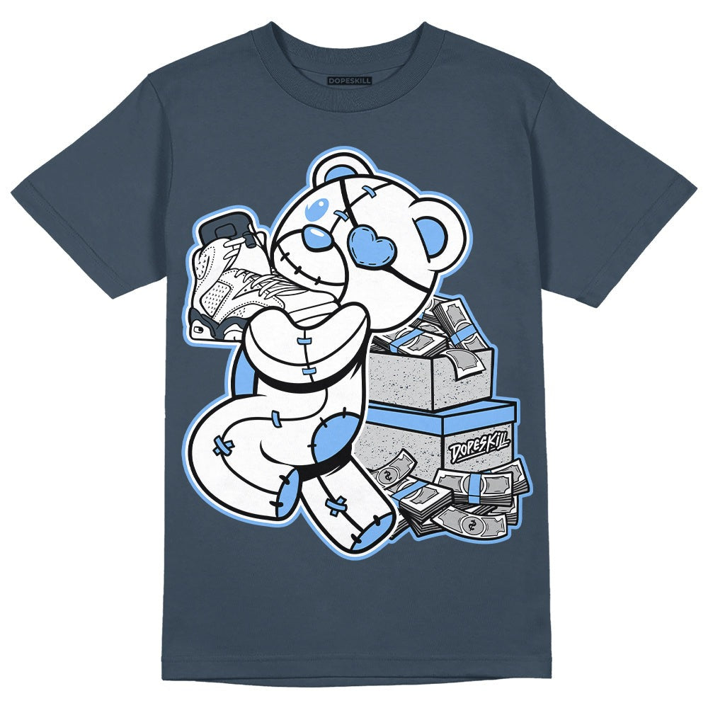 AJ 6 Midnight Navy DopeSkill T-shirt Bear Steals Sneaker Graphic