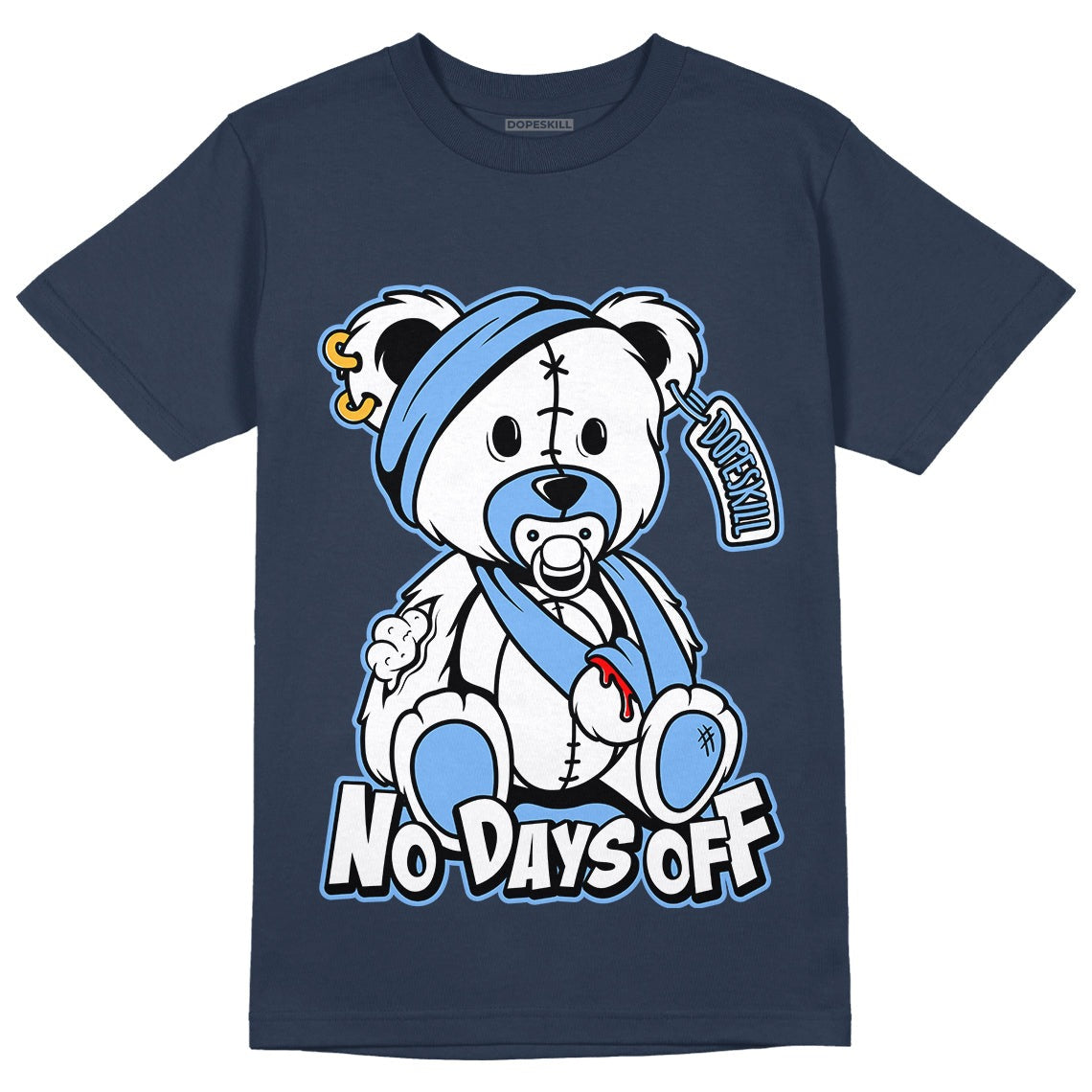 AJ 6 Midnight Navy DopeSkill T-shirt Hurt Bear Graphic