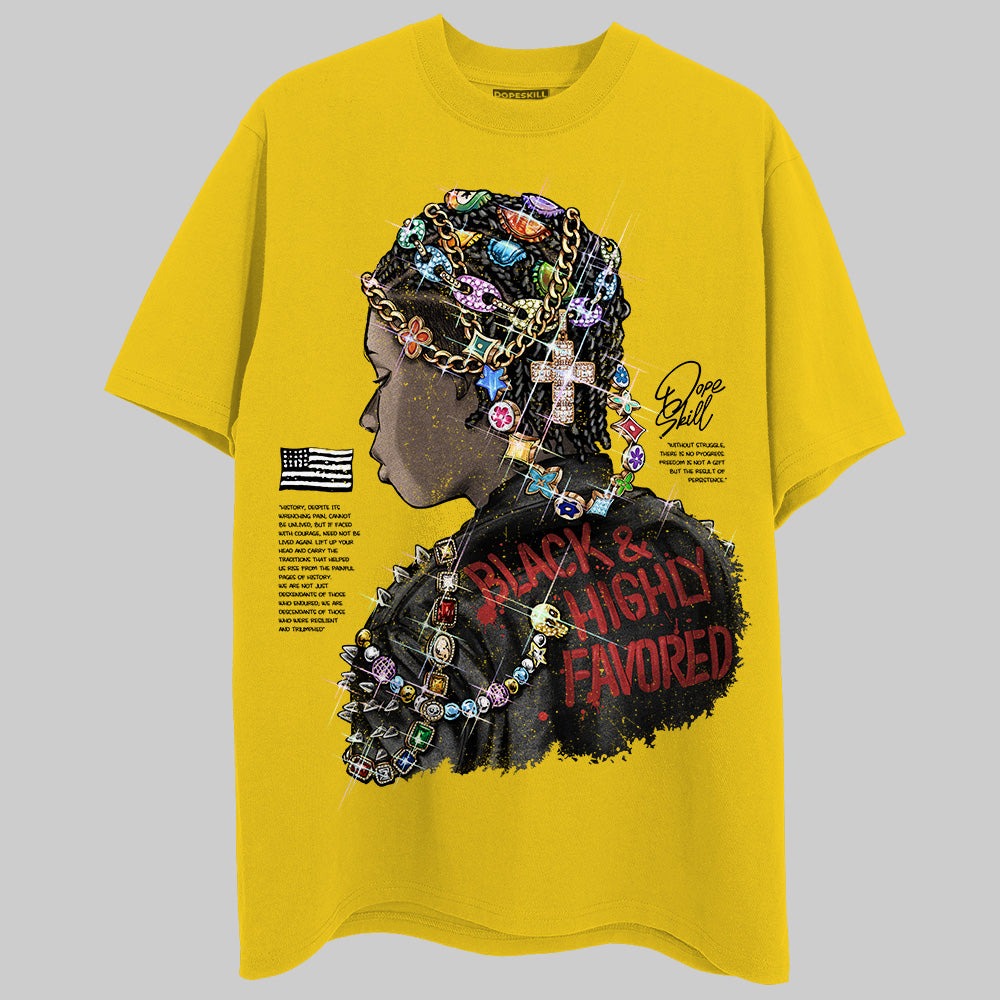 Black and Highly Favored Graphic Unisex DopeSkill T-shirt
