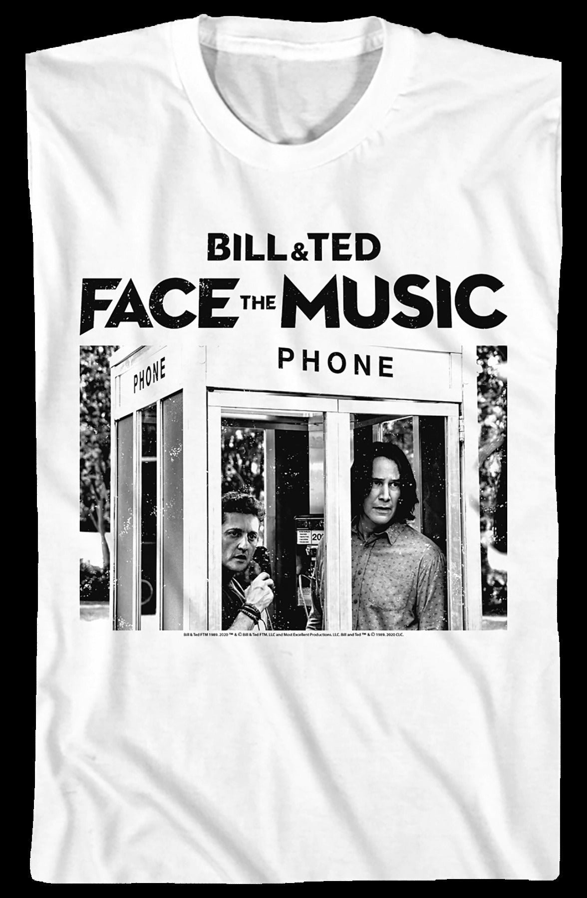 Black and White Phone Booth Bill and Ted Face the Music T-Shirt