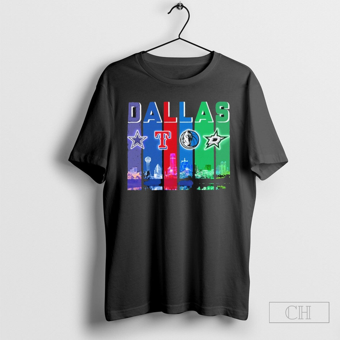 Dallas Retro Skyline Sports Teams Logo Shirt Sweatshirt Tee Shirt