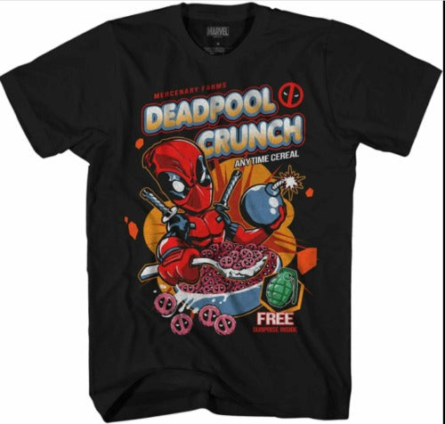 Deadpool Crunch Cereal Funny Man's T-Shirt Tee