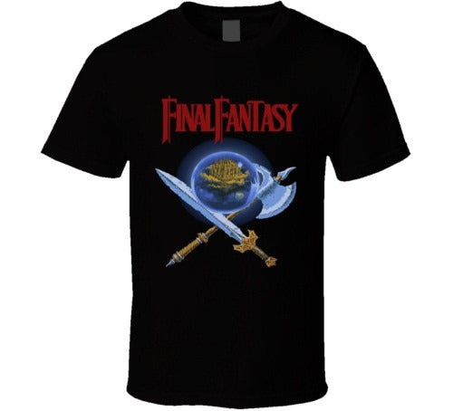 Final Fantasy Nes Box Art Retro Video Game Man's T-Shirt Tee