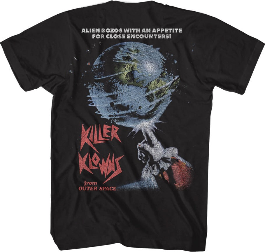 Front & Back Retro Alien Bozos Killer Klowns From Outer Space T-Shirt
