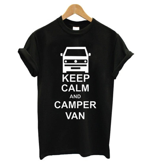 Keep Calm Camper Van Funny Man's T-Shirt Tee