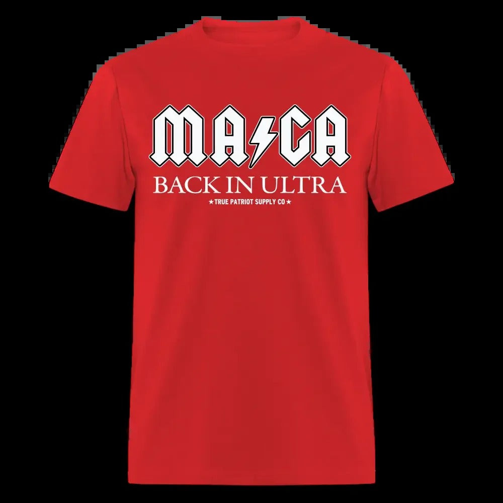 MAGA Back In Ultra Funny AC DC Parody Unisex Classic T-Shirt