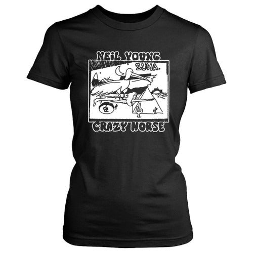 Neil Young Crazy Horse Zuma Folk Rock Retro Cool Women's T-Shirt Tee