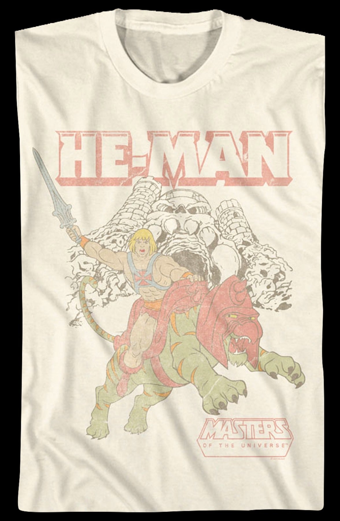 Retro He-Man & Battle Cat Masters of the Universe T-Shirt