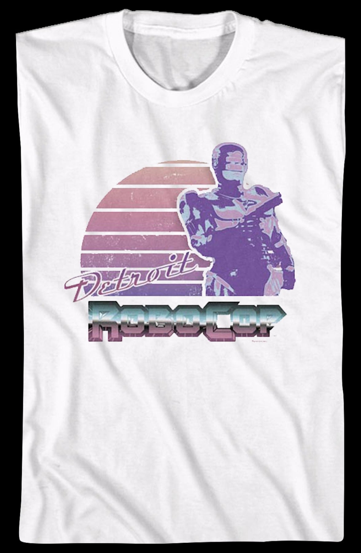 Retro Sunset Robocop T-Shirt
