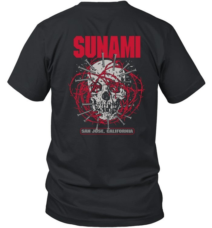 San Jose, CA Sunami Tangle Skull Limited 2025 T-Shirt