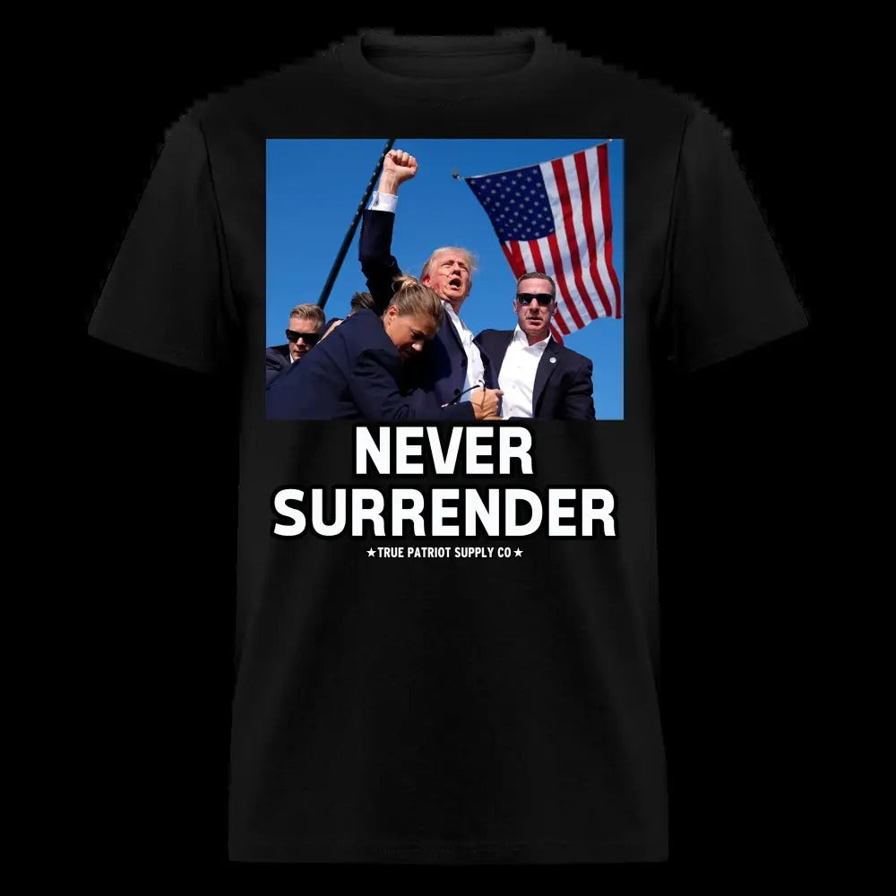 Trump Shot Assassination Attempt Never Surrender Fist Raised Unisex Classic T-Shirt