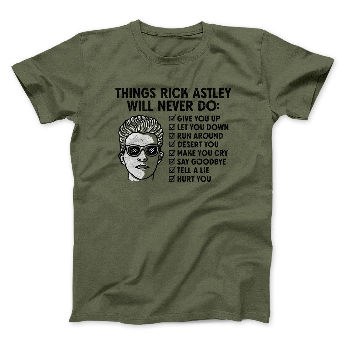 Things Rick Astley Would Never Do Men/Unisex T-Shirt