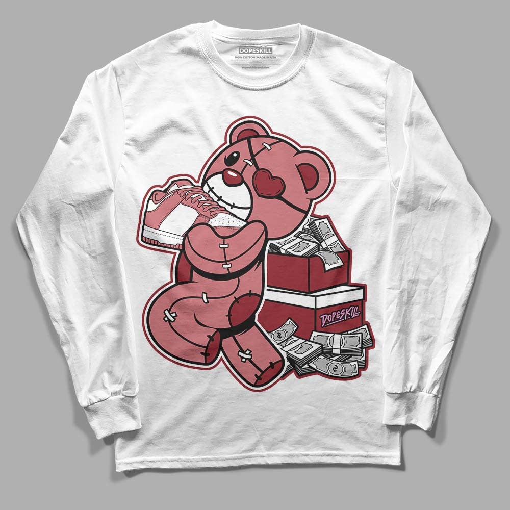 Valentine's Day Collection DopeSkill Long Sleeve T-Shirt Bear Steals Sneaker Graphic