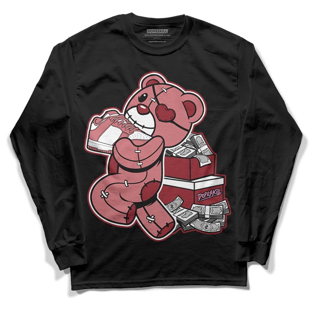 Valentine's Day Collection DopeSkill Long Sleeve T-Shirt Bear Steals Sneaker Graphic