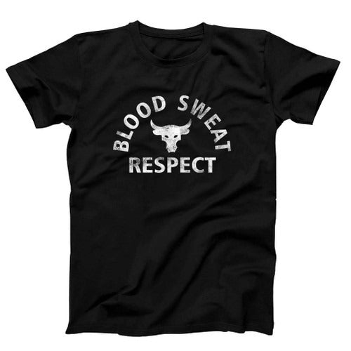 Vintage Blood Sweat Respect The Rock Retro Man's T-Shirt Tee