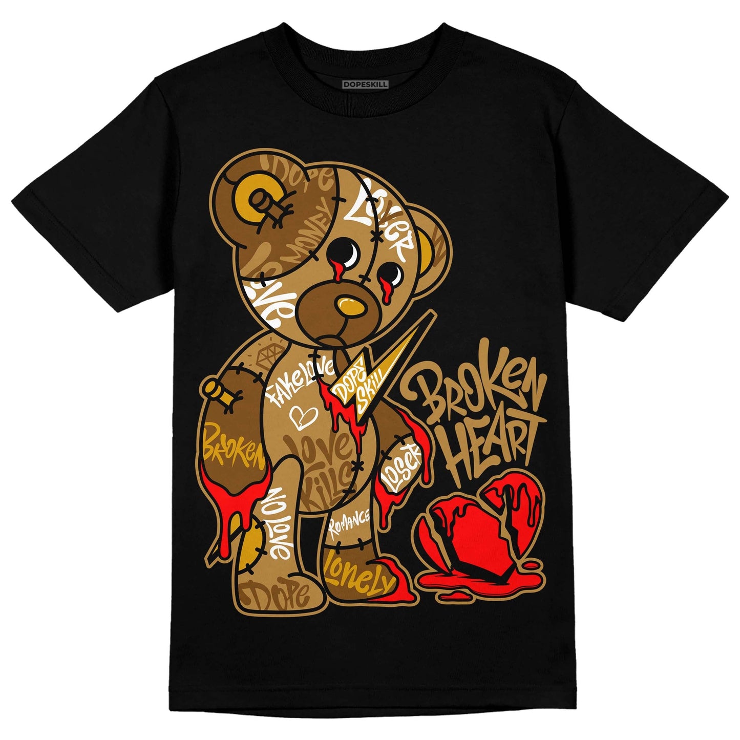 Wheat 13s DopeSkill T-Shirt Broken Heart Graphic