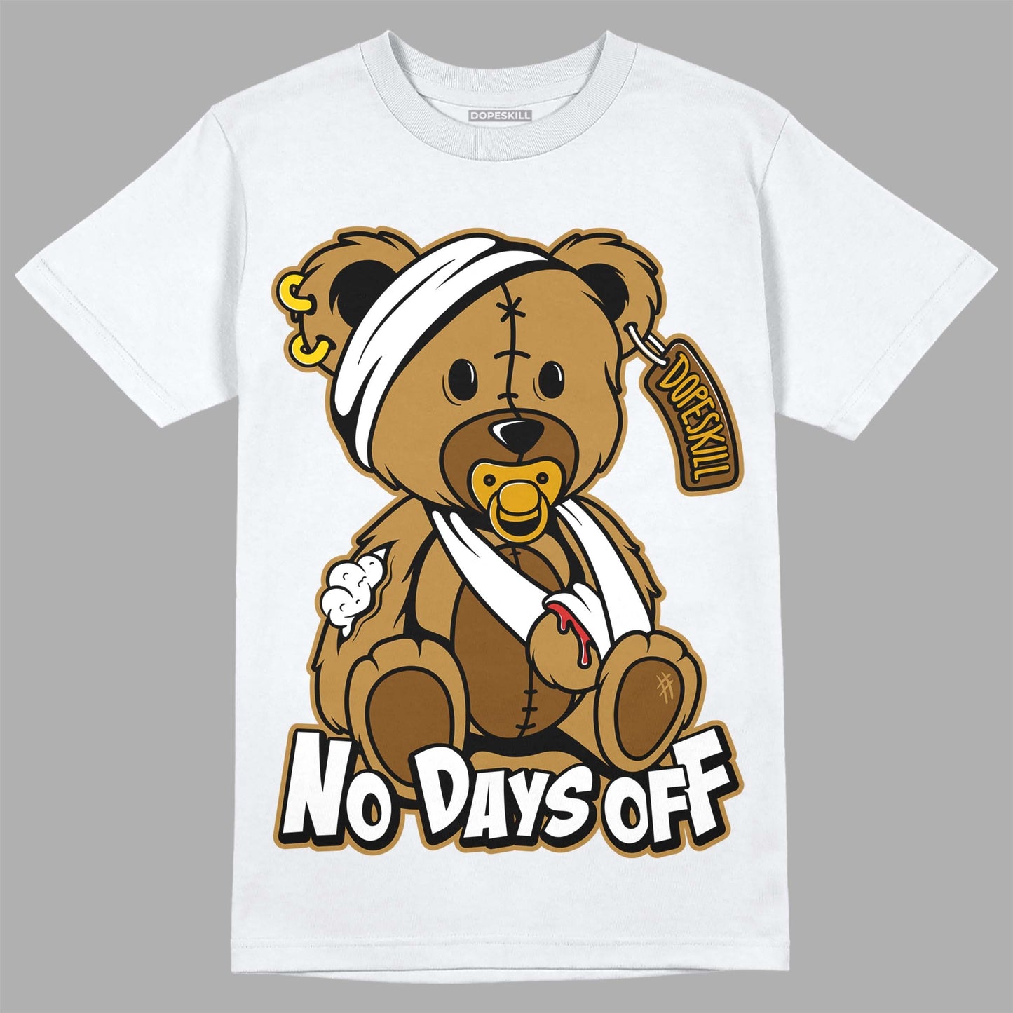 Wheat 13s DopeSkill T-Shirt Hurt Bear Graphic