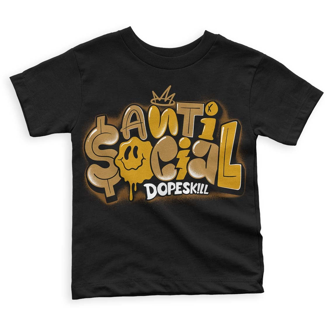 Wheat 13s DopeSkill Toddler Kids T-shirt Anti Social Graphic