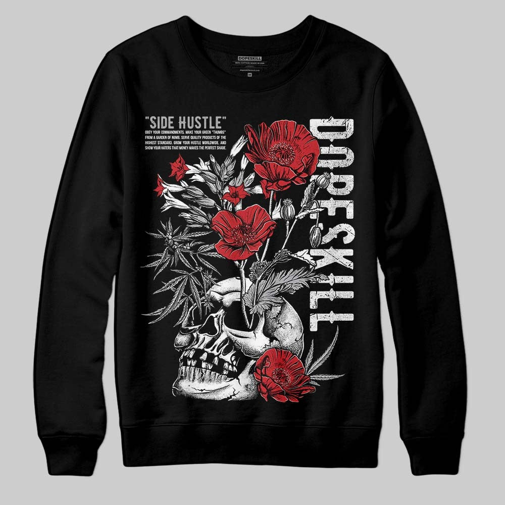 White Cement 4s DopeSkill Sweatshirt Side Hustle Graphic