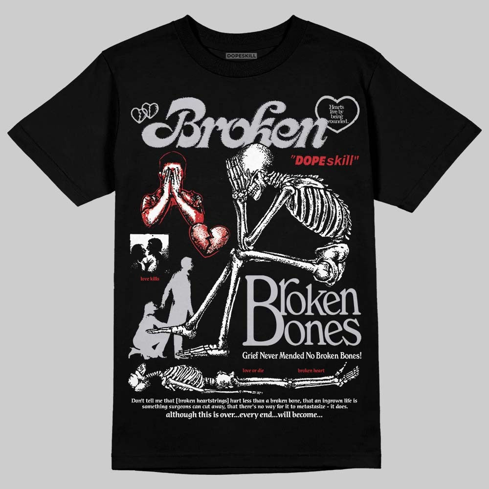 White Cement 4s DopeSkill T-Shirt Broken Bones Graphic