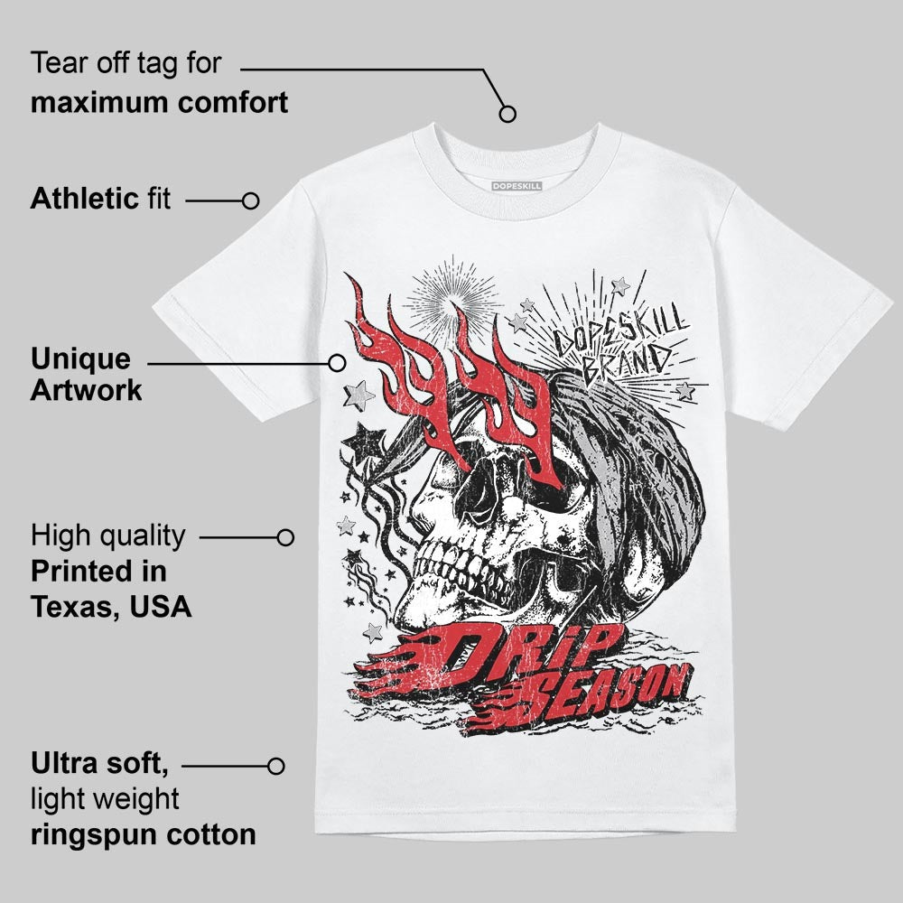 White Cement 4s DopeSkill T-Shirt Drip Season Graphic