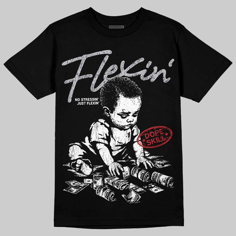 White Cement 4s DopeSkill T-Shirt Flexin' Graphic