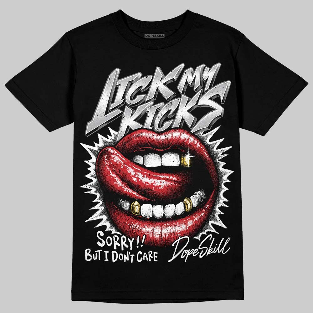White Cement 4s DopeSkill T-Shirt Lick My Kicks Graphic