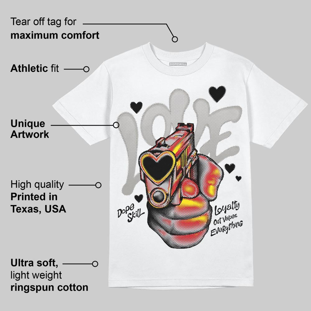 White Cement 4s DopeSkill T-Shirt Love Shot Graphic