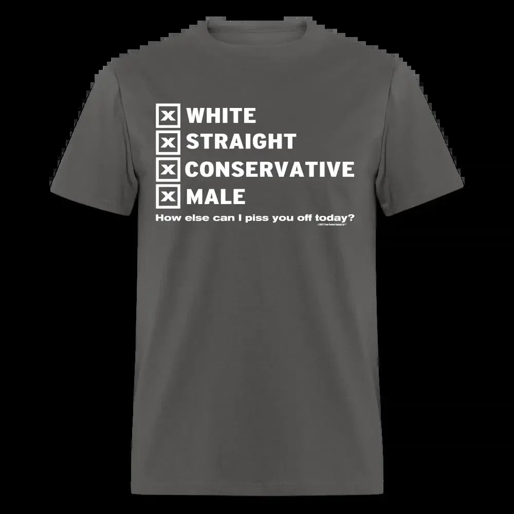 White Straight Conservative Male Unisex Classic T-Shirt