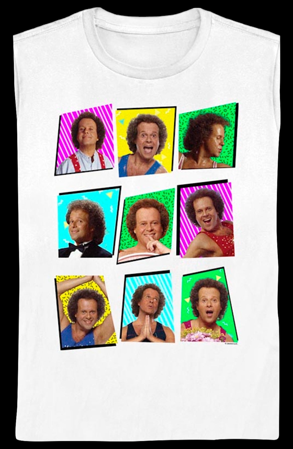 Womens Retro Collage Richard Simmons Shirt