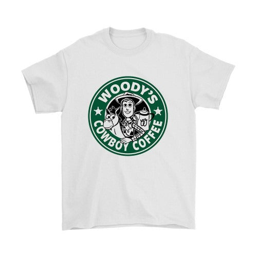 Woodys Cowboy Coffee Funny Man's T-Shirt Tee