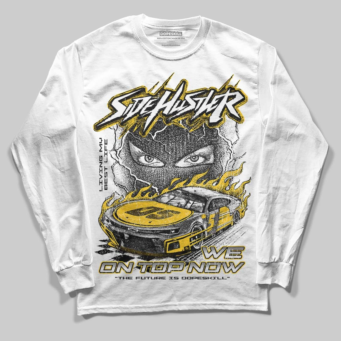 Yellow Collection DopeSkill Long Sleeve T-Shirt New Side Hustler Graphic
