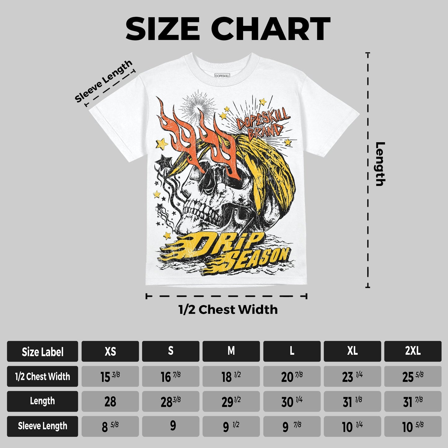 Yellow Collection DopeSkill Oversize Print T-Shirt Drip Season Graphic