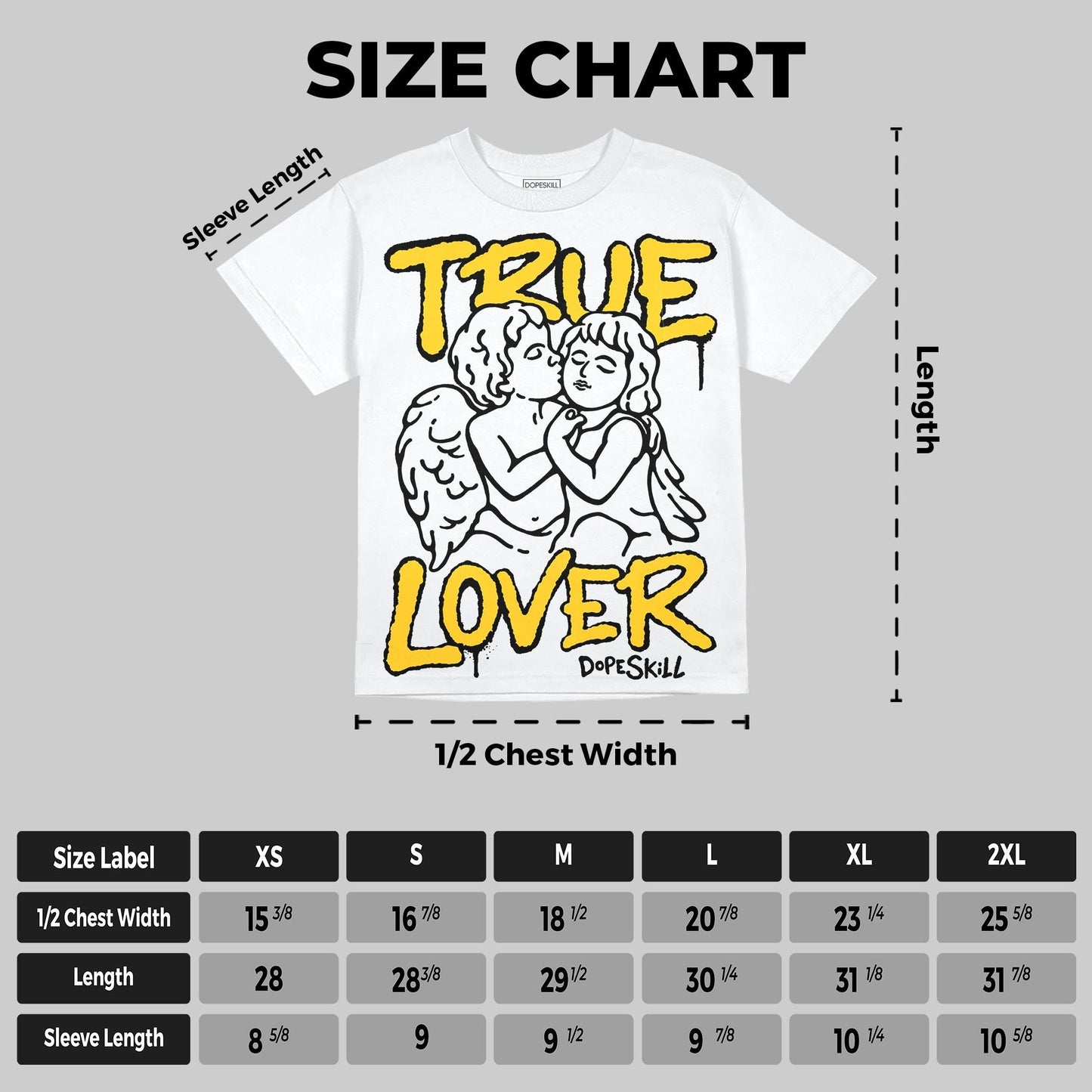 Yellow Collection DopeSkill Oversize Print T-Shirt True Lover Graphic