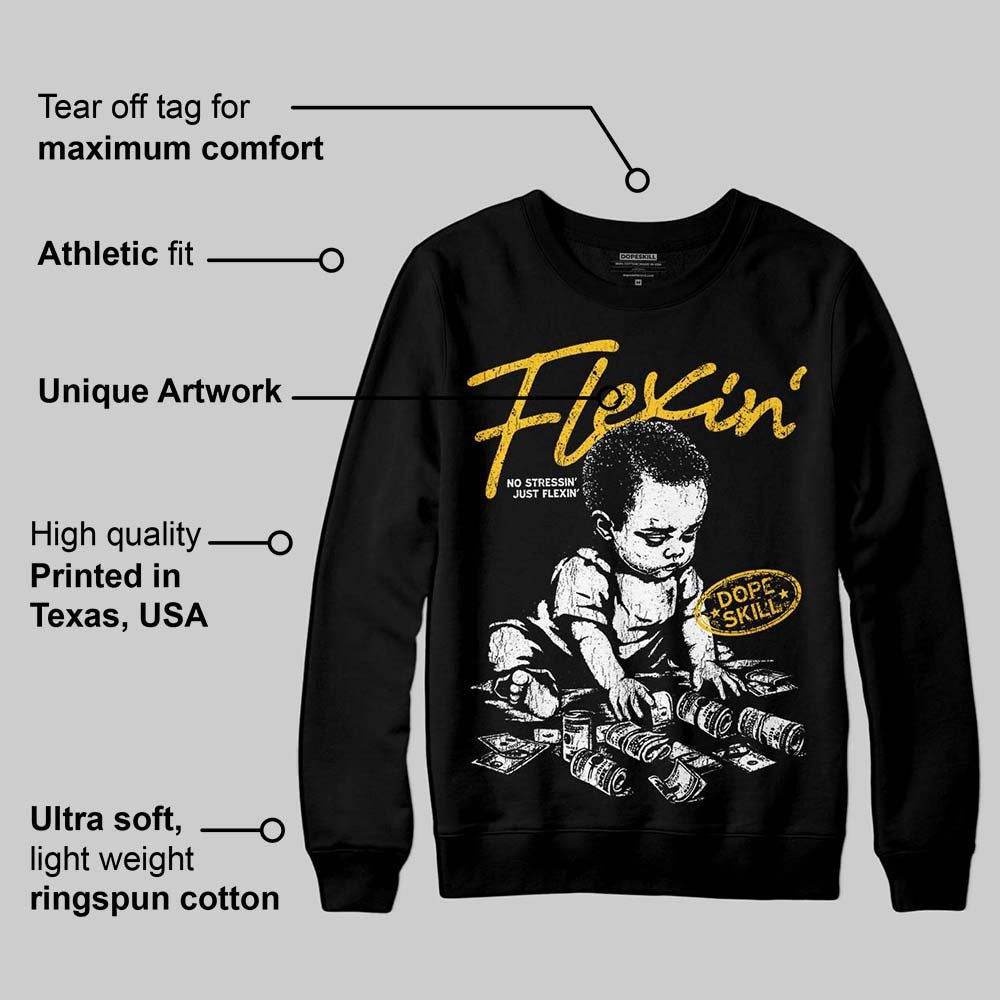 Yellow Collection DopeSkill Sweatshirt Flexin' Graphic