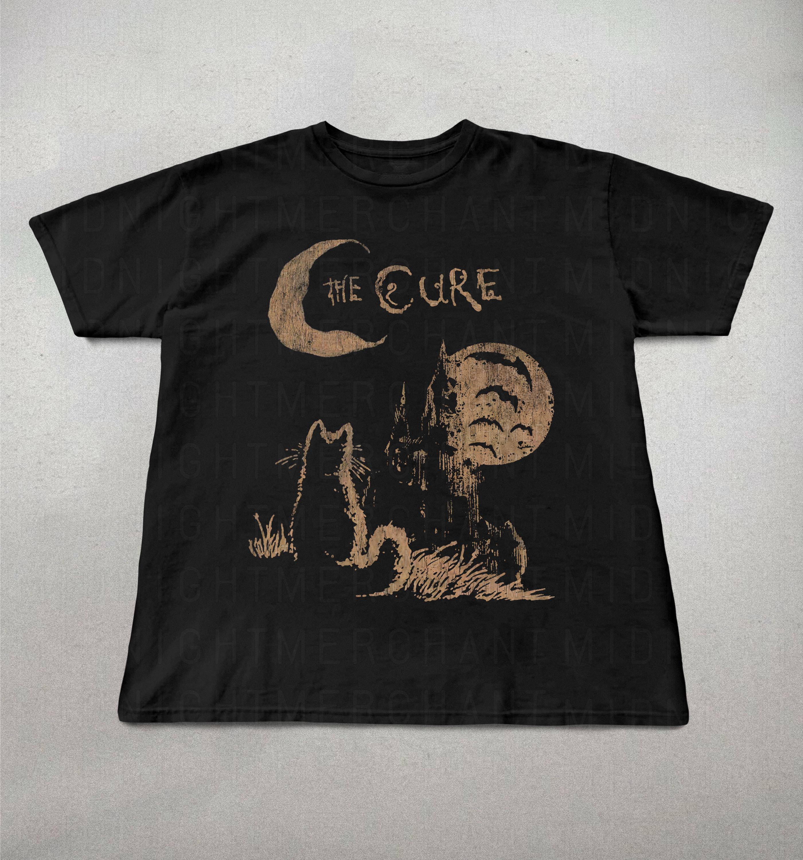 Cure Cat Tee 90s Alt Indie Rock Music Cat Lover Cure Fan Band Tee Cure (1)