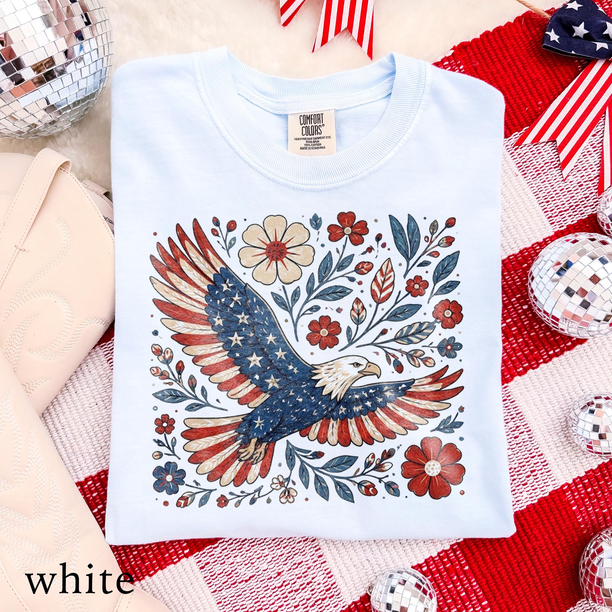 4th July 250th Year Patriotic Eagle America Freedom Americana Celebration Comfort Colors Usa Tee (2)
