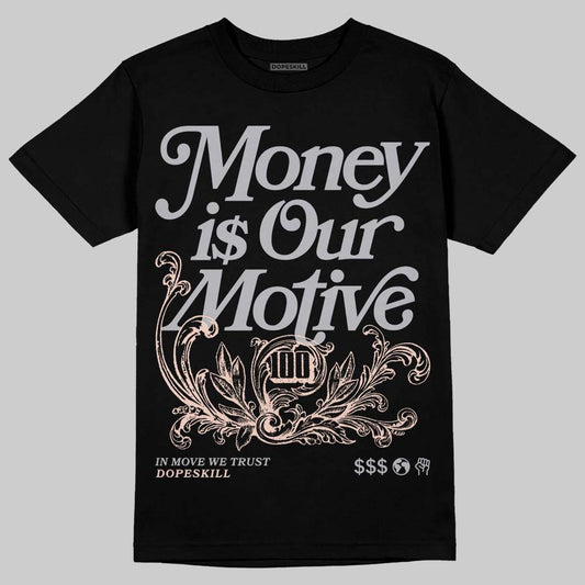 1130 Oyster Grey DopeSkill T-Shirt Money Is Our Motive Typo Graphic