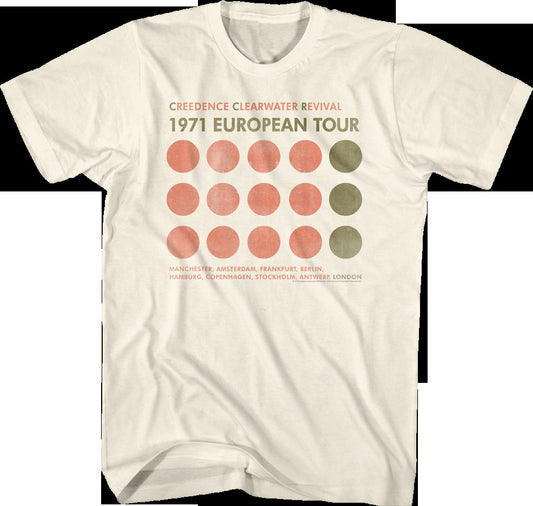 1971 European Tour Creedence Clearwater Revival T-Shirt