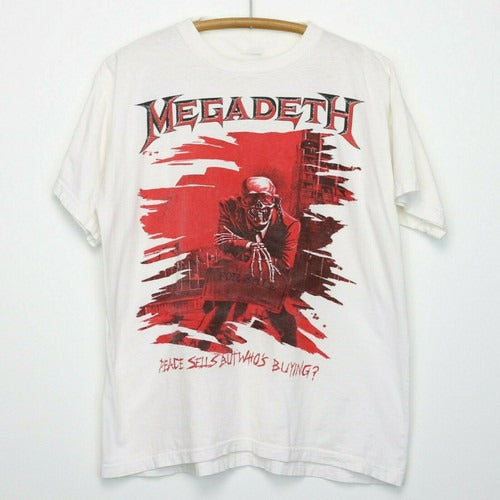 1987 Megadeth Band Peace Sells Man's T-Shirt Tee